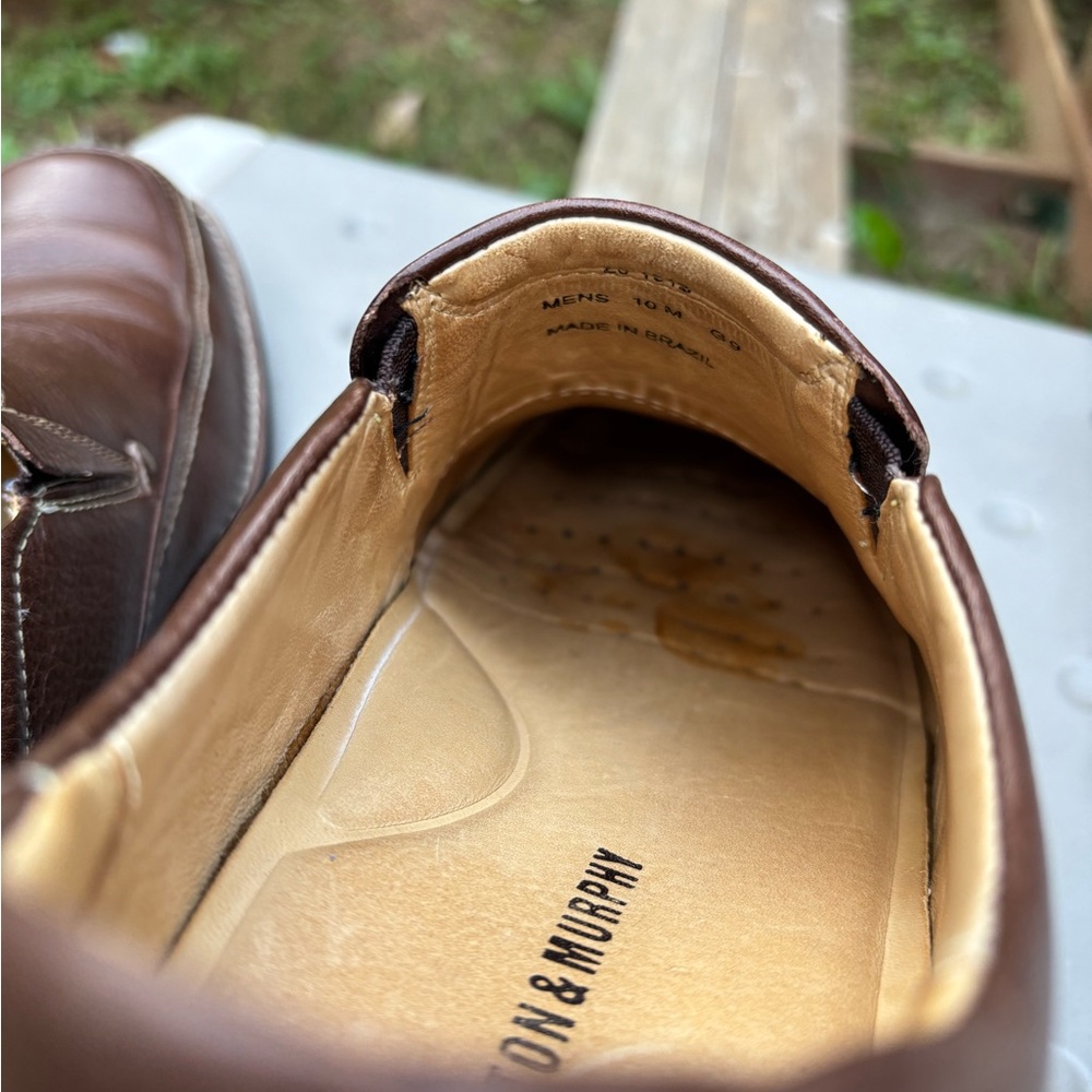 Johnston & Murphy Rich Brown Leather Slip-Ons - Picture 16 of 16